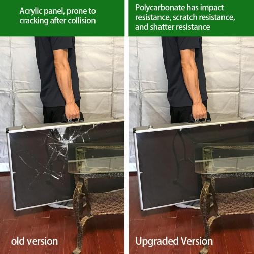 Portable Trade Show Display Case 32x22 Aluminum Polycarbonate Showcase with Lock - Large Table Top Sports Card Display Case for Jewelry, Trading Cards & Collectibles