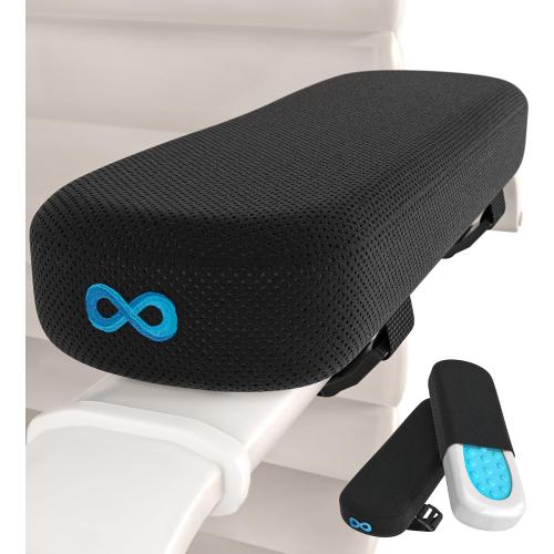Everlasting Comfort Office Chair & Wheelchair Arm Pads - Cooling Memory Foam Arm Rest Cover for Desk, Gaming Chair, Wheelchair Armrest Pads