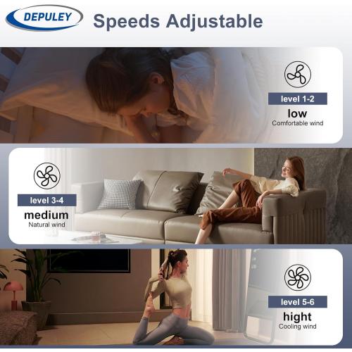 Depuley Bladeless Ceiling Fans with Lights: 20 Black Modern Low Profile Flush Mount Ceiling Fan with App Remote Control - Bedroom Enclosed Crystal Fandelier with Dimmable LED for Living Room Kitchen