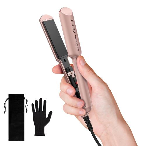 Farery Mini Flat Iron, 1.5 Inch Travel Hair Straightener for Short Hair