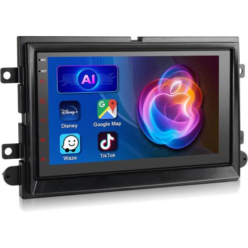 Car Radio for Ford F150/F250/F350 2004-2008 with Wireless Carplay Android Auto, 7 Inch IPS Touchscreen Android 2 64G Car Stereo with WiFi/DSP/Bluetooth/USB/SWC/FM,GPS Navigation