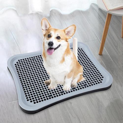 Pet Pee Toilet Puppy Potty Tray Easy to Clean Litter Bedding Box Potty Trainer Training Pads for Pets Accessories Kitten Bunny Small Animals, Black