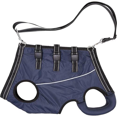 Dog Lift Harness Full Body Support & Recovery Sling Pet Lift Vest Adjustable Straps with Handle for Old, Joint Injuries, Arthritis,Disabled Dogs Walk Sturdy and Durable (Navy, X-Large)