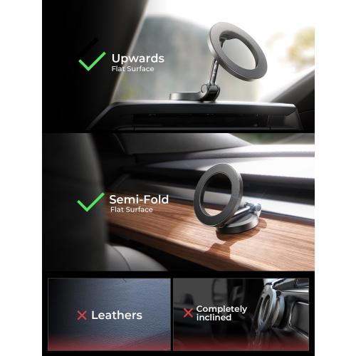 LISEN Primes for Day Delas Ultra Magnetic Car Phone Holder, for MagSafe Mount, Car Accessories for iPhone, Mount Magnet Phone Holder, for iPhone 16 Pro Max 15 14 13 12 Series and MagSafe Case, Black