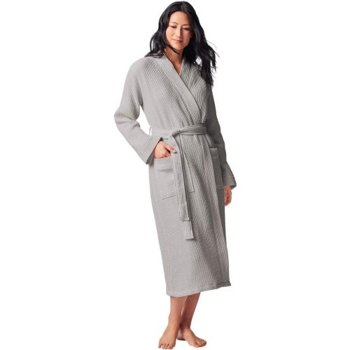 Coyuchi Unisex Organic Waffle Robe size. Small. & Medium grey