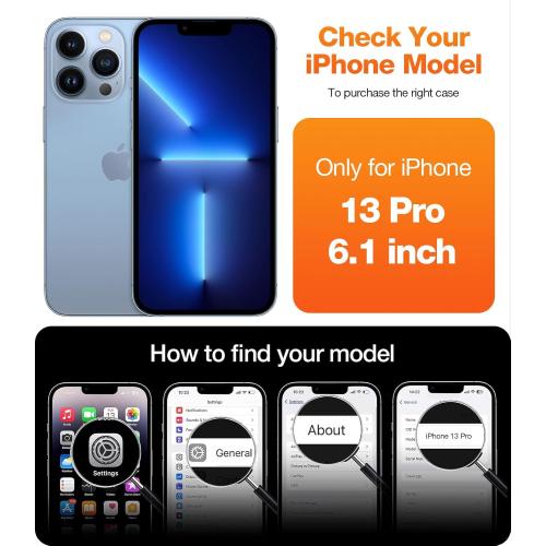 TORRAS Stronger Magnetic & Shockproof for iPhone 13 Pro Case Matte Black | Fit for MagSafe, 12FT Military Grade Drop Tested, Anti-Scratch & Anti-Fingerprint, Slim Protective Translucent Matte Silicone