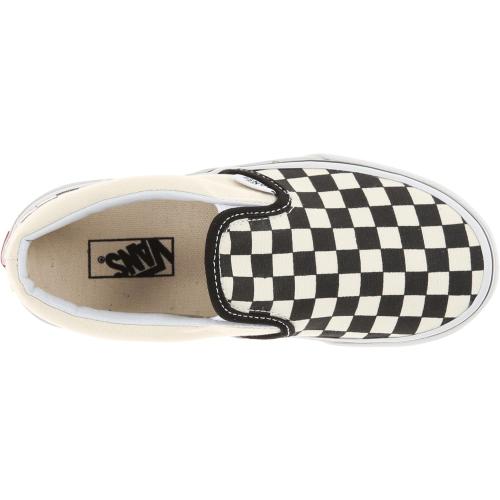 Vans Kids Unisex Classic Slip On, (Checkerboard) Black/White, (Size 6) Toddler