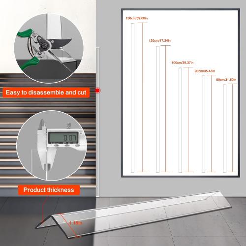 Clear Self-Adhesive Wall Corner Protectors-2 PCS of Corner Guards & Edge Protector for Baby，Furniture，Door，Tables，Cover Sharp Furniture，Easy to Install(3cmx100cm/1.18inx39.4in)