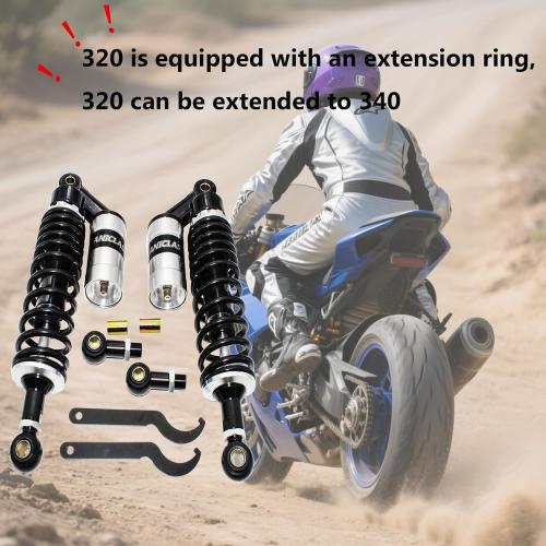 Pair 320mm&340mm motorcycle shocks Universal Motorcycle Rear Air Shock Absorbers