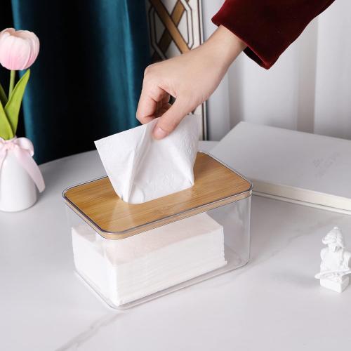 Acrylic Tissue Box, Acrylic Dryer Sheet Holder for Laundry Room, Table Clear Dryer Sheet Dispenser Rectangular