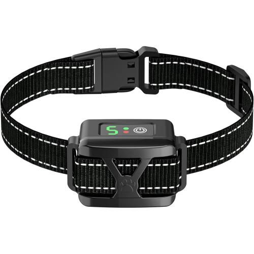 Dog Bark Collar, CMUBH Bark Collar for Large Dog, Rechargeable Anti Bark Collar for Medium Small Dogs with 5 Adjustable Sensitivity and Intensity Beep Vibration