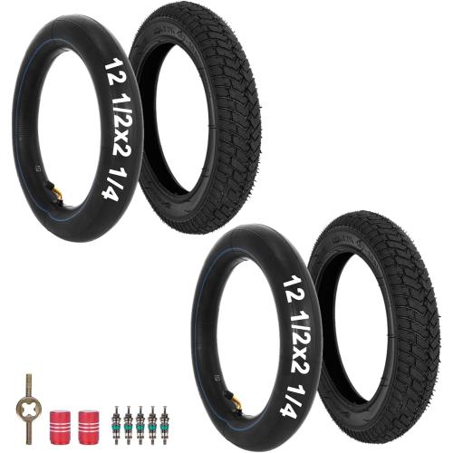 2 Set 12.5x2.25 12-1/2x2 1/4 Tire and Inner Tube Set for Scooter Electric bike, 57-203 Tire Compatible with Jetson E-Bike Pocket Mod Currie eZip Schwinn - 2set