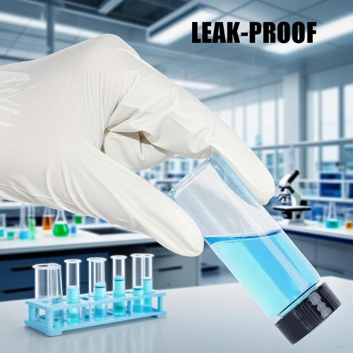 Nicunom 30 Pack 30ml Glass Vials with Screw Caps and Stoppers, 1oz Clear Glass Bottles Small Empty Vials Liquid Sample Vial, Leak-Proof