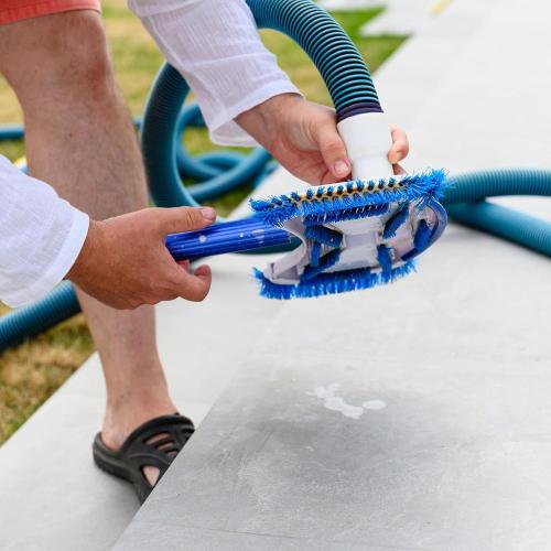 Pool Vacuum Hose With Swivel Cuff 1-1/2 Diameter 18 FT Flexible Heavy Duty Pool Vacuum Cleaning Hose Perfect for Above&In Ground Swimming Pool