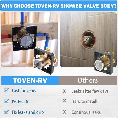 R10000-UNBXHF MultiChoice High Flow Shower Rough-In Valve Body, 1/2-Inch