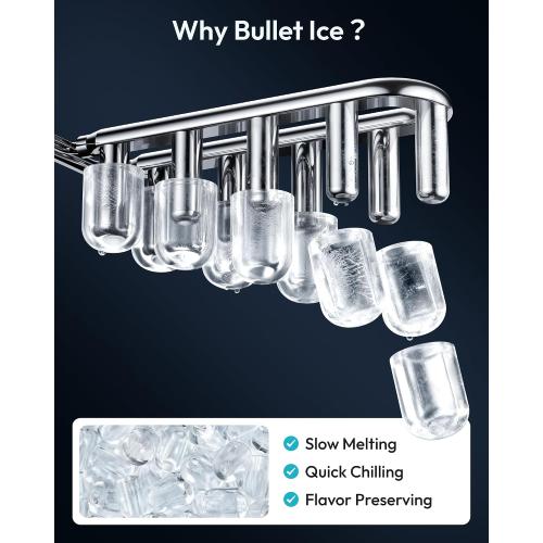 EUHOMY Countertop Ice Maker Machine with Handle, 26lbs in 24Hrs, 9 Ice Cubes Ready in 6 Mins, Auto-Cleaning Portable Ice Maker with Basket and Scoop, for Home/Kitchen/Camping/RV. (Black)