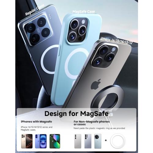 Vacuum Magnetic Car Phone Holder for Mag-Safe [89 LBS Suction & 3200gf Magnetic] 360° Adjustable Ultra Suction Cup Phone Holders for Your Car, Car Mount for iPhone 17 Pro Max 16 15 14 13 12 Air Plus