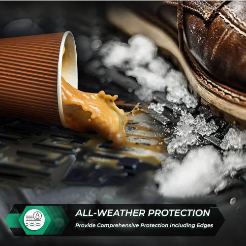 Mini Countryman 2011-2016 Custom Fit Floor Mats Rubber 3D Car Mats Laser Measured Floor Liners All Weather Heavy Duty Waterproof Odorless Non-Slip TPE (Front & Rear, Black)