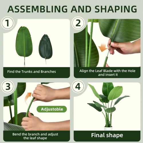 Size 6ft Bird of Paradise Plant Artificial 6ft,Faux Plants Indoor Tall with 12 Trunks - The Perfect Indoor Silk Floor Plant for Home Decor in Living Room, Office, and Bedroom (6FT Bird of Paradise)