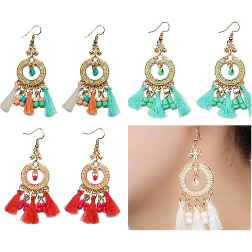 MSCFTFB 100 Pieces Mini Tassels Mala Tassel Kit with Jump Rings for Earring Necklace Jewelry Making Garland Keychain Charms Crafts Decorations (White)
