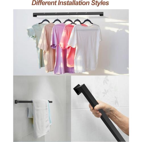 Square Tube Handrail,Wall Mount Staircase Handrail Modern Pipe Stair Industrial Stair Rail for Indoor Outdoor Steps,440lbs Load,Carbon Steel Non-Slip Grab Handle for Loft Porch 4 Section