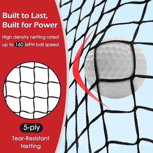 Bearwill Golf Net, 10x7ft Heavy Duty Golf Practice Nets with Mat, Target Cloth, 7 Tees, 6 Balls, Carry Bag for Backyard Driving Chipping Indoor Outdoor Training ‼️mild scratches ‼️