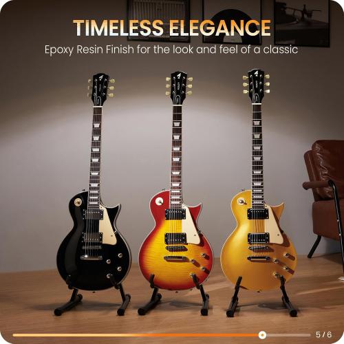 Fesley LP Electric Guitar with Arched Top:39 Solid Body Electric Guitars with Mahogany Body/Rosewood Fretboard,Electric Guitar with Humbucker Pickups,Guitarra Eléctrica with Alice String,Sunburst