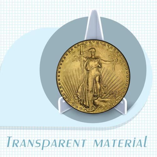Bucherry 20 Packs Card Display Stand 3.4 Acrylic Easel Stands Mini Picture Coin Display Easel Holder Baseball Sports Card Trading Graded Holder for Challenge Coin Photo Frame Medal Watch (Clear)