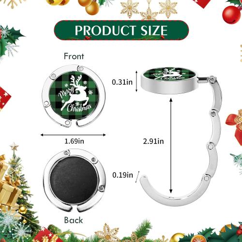 6 Pack Christmas Stocking Holders for Mantle,Metal Stocking Hangers for Mantle, Non-Slip & Foldable Mantle Hooks for Stockings Hangers Xmas Mixed Pattern for Fireplace Christmas Decoration