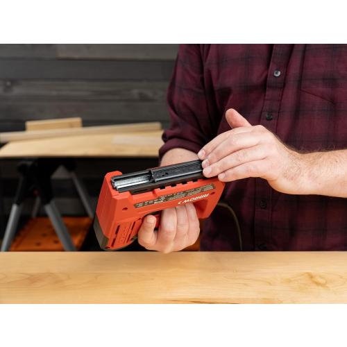 Arrow ET501F Corded 5-in-1 Professional Electric Staple and Nail Gun, Wire Stapler, and Brad Nailer for Upholstery, Framing, Insulation, Crafts, Fencing, and Cable, Black/Red
