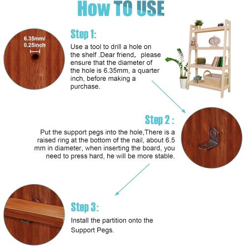 50 Pcs Shelf Pegs Pins，1/4 Inch Upgraded Diameter L-Shaped Perforated Nickel Plated Shelf Pins, Cabinet Shelf Pegs for Shelves, Shelf Support for Bookshelf Kitchen Cabinet Shelf Pegs.