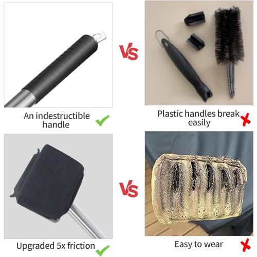 Steam Grill Brush Bristle Free,[Ultra Safe & Efficient] Grill Cleaner for Outdoor Grill,BBQ Replaceable Scraper Cleaning Head,Grill Brush BBQ Accessories,Gifts for Men/Dad