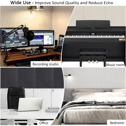 10 Pack Large Acoustic Panels, 48X24X0.4 Sound Proof Foam Panels for Walls, Sound Dampening Panels, Sound proof panels for walls, Soundproof Wall Panels for Home Studio&Office Decor.(Light camel)