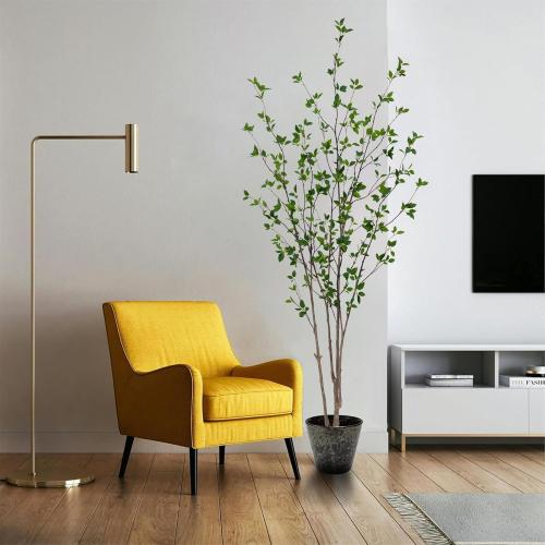 7ft Artificial Citrus Tree – Minimalist Faux Tree for Indoor Décor, Fake Critus Tree Perfect for Home, Office, Living Room, Bedroom & Porch