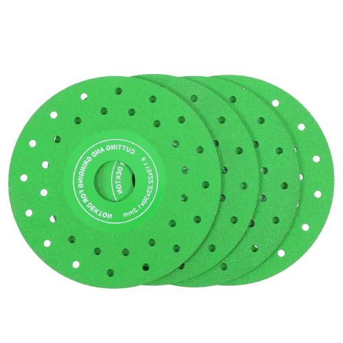 4Pcs 4.5 Inch Vacuum Brazed Ultra-Thin Multi-Pore Flat Abrasive Sheet Disc