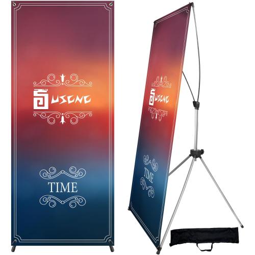 USCNC X Banner Stand Adjustable Fit Banner 23 x 63 to 32 x 78 Inch(STAND ONLY), Portable Travel Bag,Bigger,MoreAdaptableAdvertising,Stores, Tradeshow,Restaurant,Event,Birthday& Party (2 Pack) ‼️light dirt and still condition ‼️