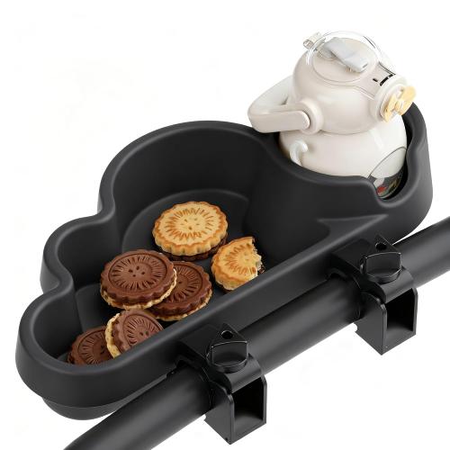 Li & Zhao Universal Stroller Snack Tray Attachment - Universal Snack Tray for Cloud Cup Holder Tray Plastic Accessories for Baby,Toddler(Beige)