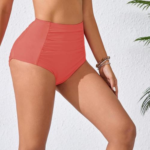 Women's High Waisted Ruched Bikini Bottoms Full Coverage Swim Bottoms Tummy Control Swimsuits Bottoms