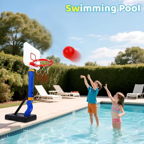Size 27.55 to 54.33  Toddler Basketball Hoop Indoor, 27.55 to 54.33 Height Adjustable Mini Basketball Hoop Outdoor, Toys for Age 3  Boys Girls Kids Babies Gifts Birthday Children's Day Parent Games Learning Exercising