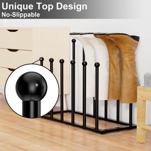 28.74 L x 9.84 W x 17.5 H pickpiff Free Standing Shoe Racks - Black Metal Boot Rack for Dorm Room, Closet, Entryway, Bedroom, Patio Outdoor, Hallway, Black, Shoe Storage Fit for 6 Pairs