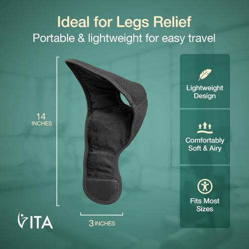 Vita Feet Relief Ankle Heating Pad with Vibration – Foot & Leg Relaxation Support – Cordless Portable Calf Wrap for Comfort & Recovery (One Unit)
