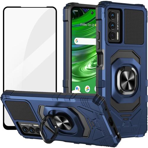 Ailiber for Cricket Outlast/AT&T Jetmore Magnetic Stand Case-pink | Screen Protector, Ring Kickstand Holder, Military-Grade Drop Protection, Build-in Metal for Magnet Car Mount Armor Cover
