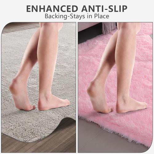 Area rug for Bedroom Living Room Medium Ultra Soft Fluffy Area Rugs for Dorm, Indoor Carpet Nursery Rugs Room Home Decor,Pink
