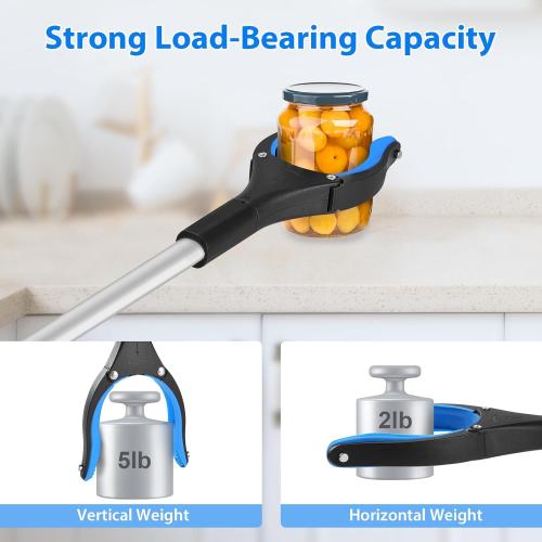 34 Grabber Reacher Tool, 2-Pack Foldable Reacher Grabber Pickup Tool with 360° Rotating Jaw & Magnets, Grabber Tool Heavy Duty