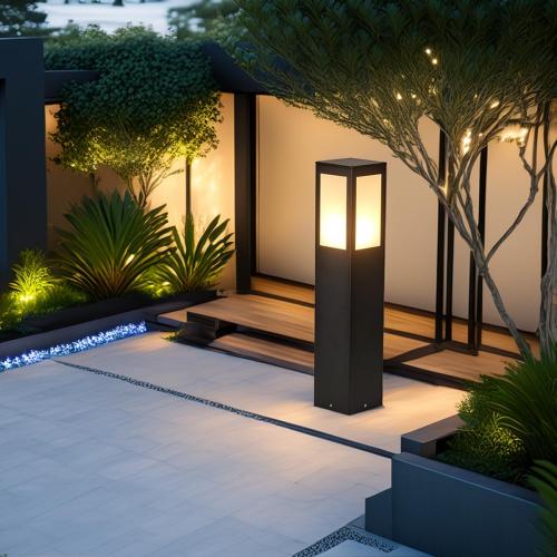 Outdoor Path Light, Post Lights,LED Bollard Lamp for Walkway, Garden, Yard (24 inches)