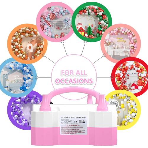 Balloon Pump Electric Party Decorations - Electric Balloon Pump for Balloon Arch Kit, Portable Dual Nozzle Balloon Inflator