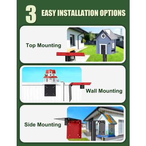 XDW-GIFTS Bird House Pole, 1 Pack 92 Inch Metal Bird Feeder Pole for Outdoor, with 5-Prong Heavy Duty Base for Birdhouse Mounting, Weather Station