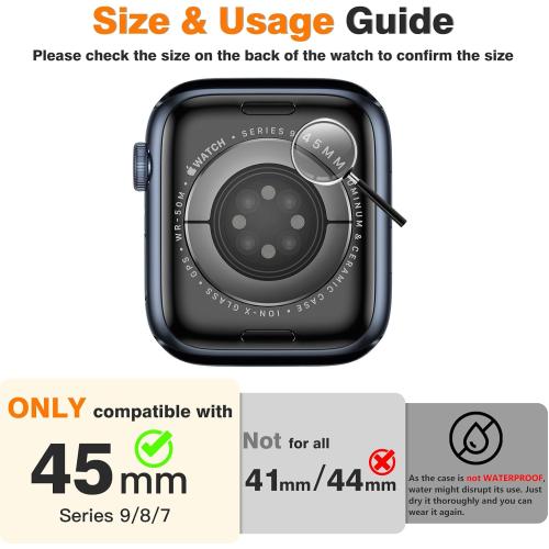 Misxi 2 Pack Hard PC Case with Tempered for series 46 mm