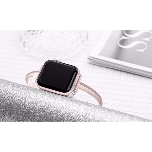 PlusRoc Stainless Steel Band Compatible with Apple Watch Band 38mm 40mm 41mm 42mm 44mm 45mm 46mm 49mm iWatch SE Series 11 10 9 8 7 6 5 4 3 2 1, Slim Versatile Bangle Bracelet for Women