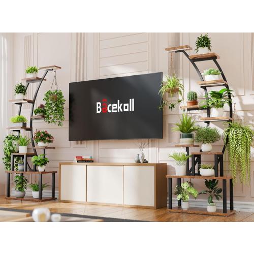 Plant Stand Indoor with Grow Lights, 63 Tall Indoor Plant Shelf, 9 Tiered Corner Plant Holder, Large Flower Display Shelves for Living Room, Bedroom, Office, Home Decor